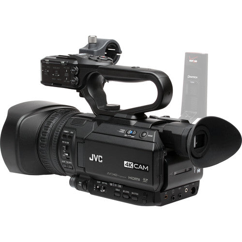 JVC GY-HM250 UHD 4K Streaming Camcorder with Built-in Lower-Thirds Graphics